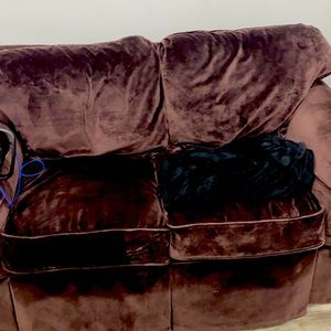 2 seater brown soft sofa